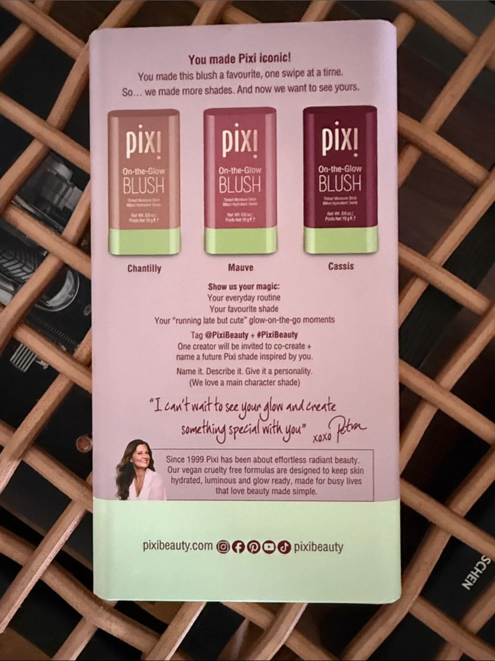 Pixi Blush Pink with Mint Accent Portable Charger